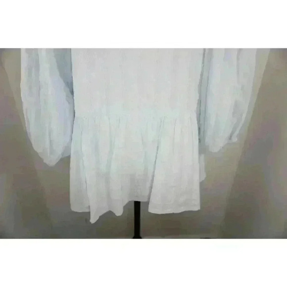 PRIMARK Light Blue Blouse w/ Balloon Sleeves & Ruffle Hem, Size 12 - Picture 11 of 16